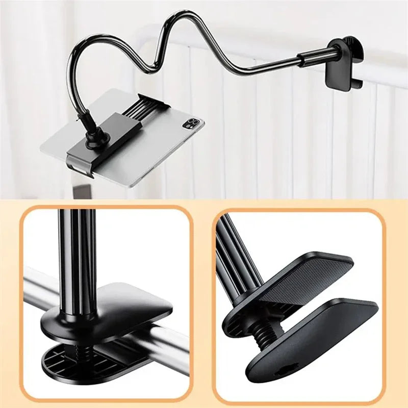 Flexible Gooseneck Tablet Stand for Desk Clip Rotating Clamp Adjustable Long Arm Lazy Mount for Ipad Bed Desk Phone Holder New