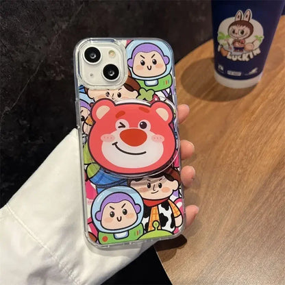 Anime Cute Cartoon Phone Ring Magnetic Wireless Charging Finger Grip for IPhone 16/15/14/13/12/11 Funny Universal Bracket Holder