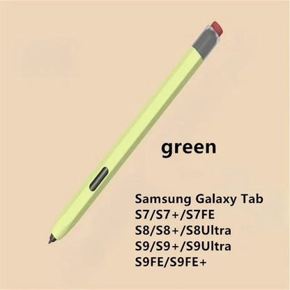 Silicone Pencil Case Tablet Touch Stylus Pen Cover Solid Colour for Samsung Galaxy Tab S6 Lite S7 FE S8 Ultra S9 Plus