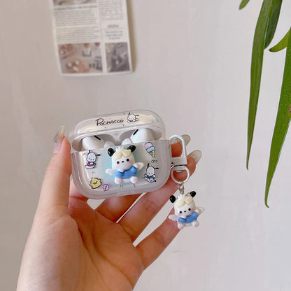 New style Holiday Gift Sanrio Cute Pochacco Cartoon Anime, Plastic drop-proof headphone case For Airpods 4, 1, 2, 3, Pro, Pro2