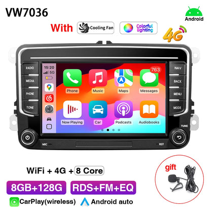 GRANDnavi Android13 Car Radio GPS For VW Volkswagen Skoda Octavia Golf 5 6 Touran Passat B6 Polo Jetta 2Din Multimedia Player