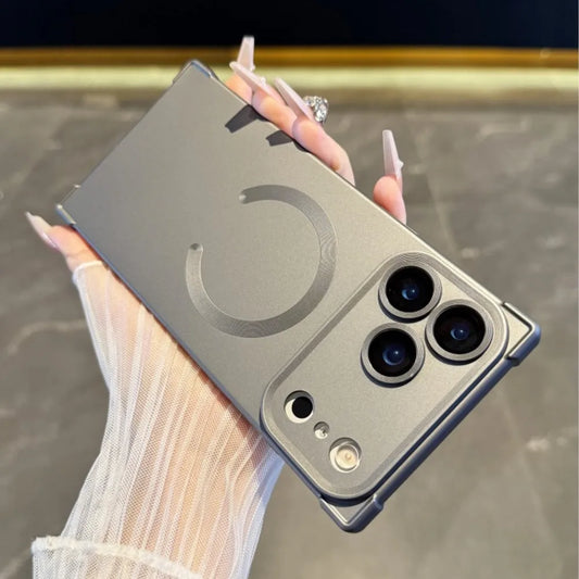 Shockproof Frosted Magnetic Phone Case For iPhone 17 Air 16 15 14 Plus 13 Pro Max For Magsafe Wireless Charging Soft TPU Cover