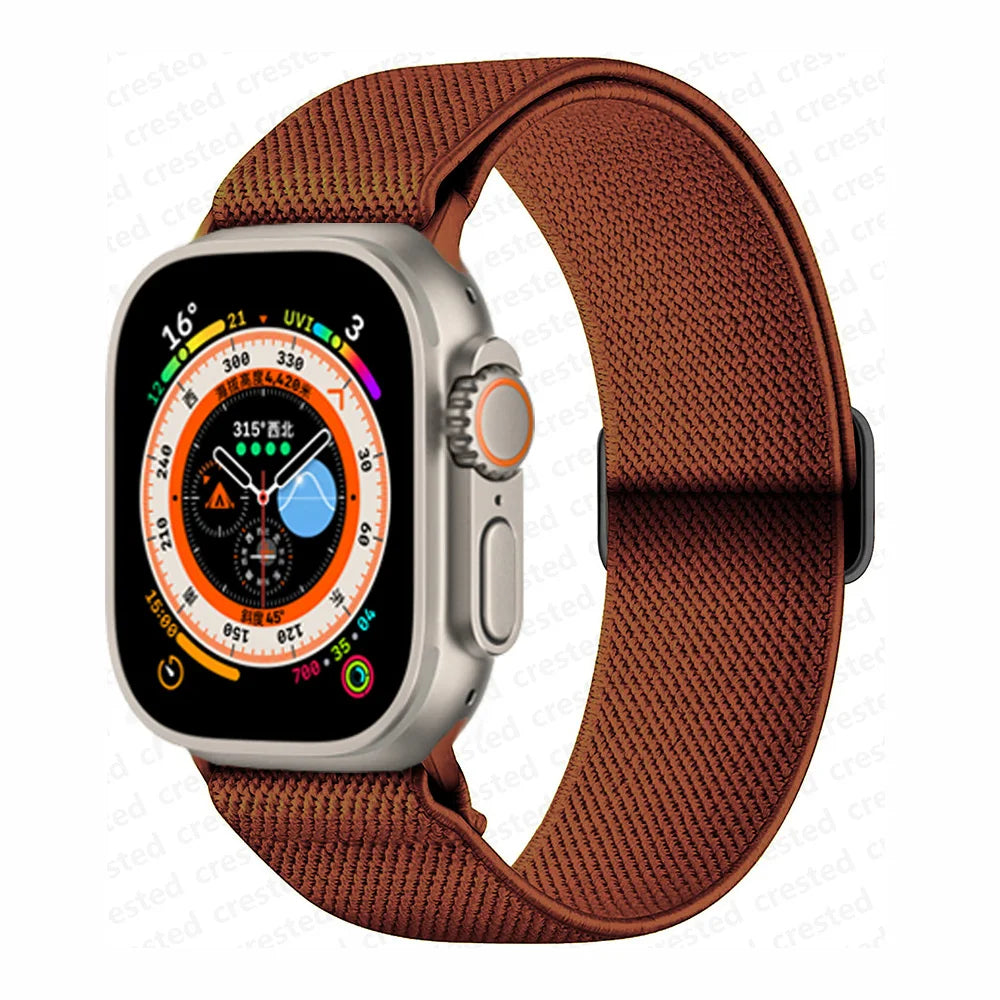 Scrunchie Strap for Apple watch band 45mm 44mm 40mm 41mm 42mm 46mm 49mm Elastic Nylon bracelet iWatch 11 10 9 8 7 6 se Ultra 3/2