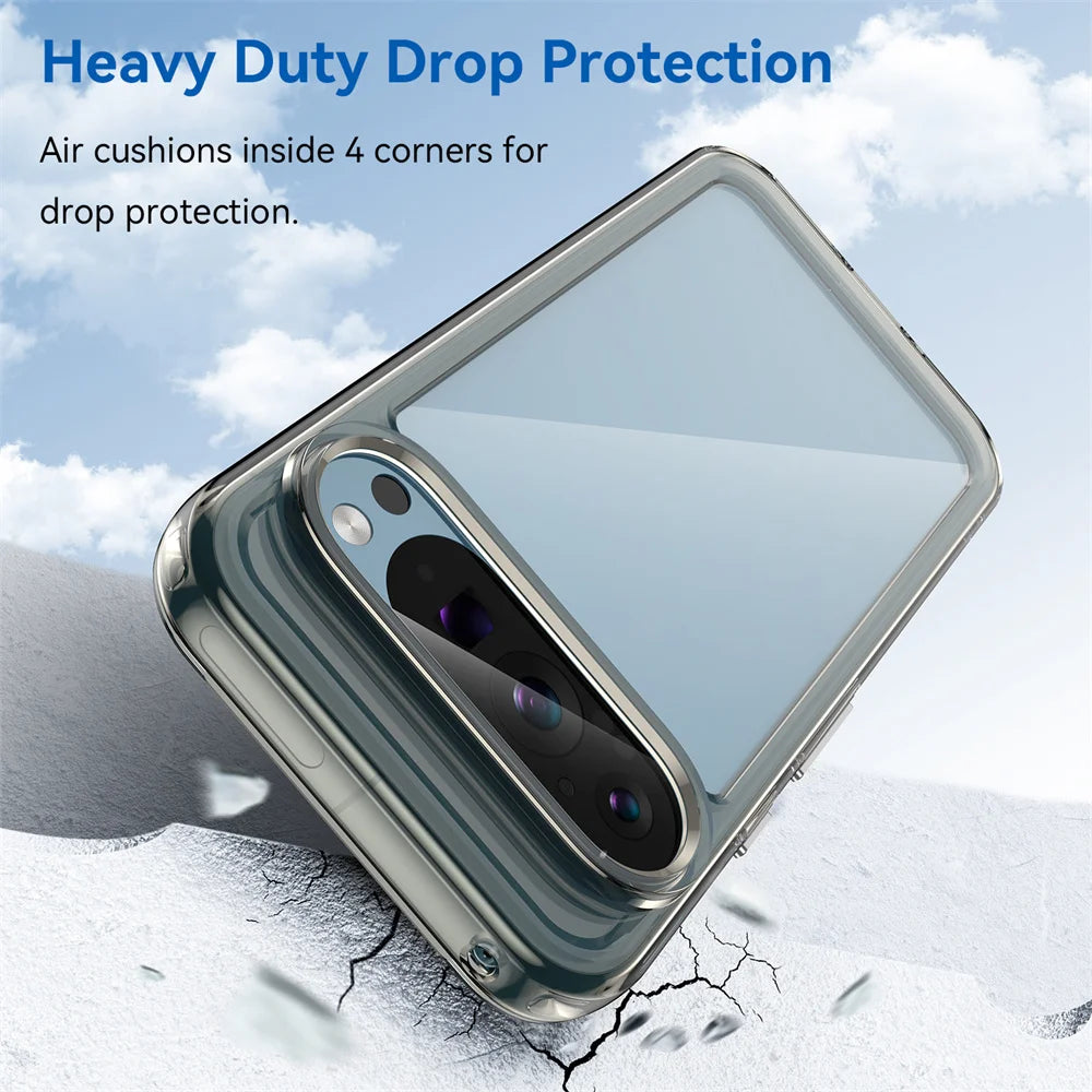 Fashion Transparent Acrylic Case For Google Pixel 9 8 7 Pro 8 7 A Colorful Hard Clear Shockproof Thin Cover For Pixel 10 Pro XL