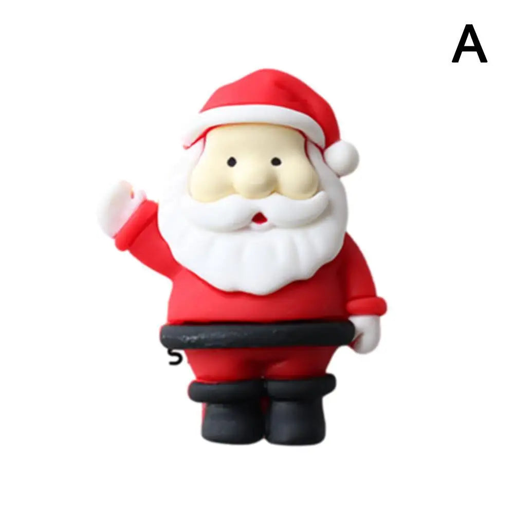 Car Air Outlet Fragrant Clips 3D Christmas Santa Claus Elk Bell Resin Aromatherapy Clip Auto Interior Decoration Accessories