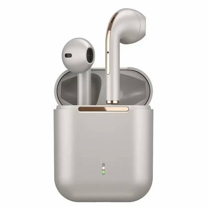 J18 TWS Wireless Bluetooth Earphones HiFi Stereo Sound, In-Ear Headset With Mic, USB Charging Case For Daily Use 300mAh Battery