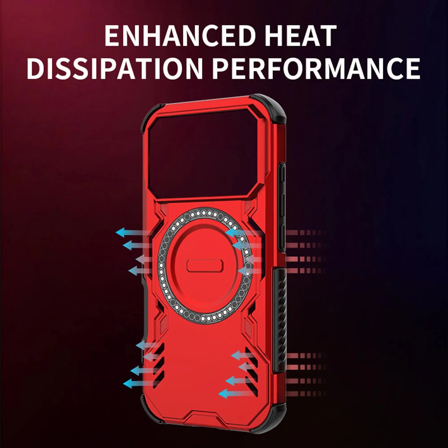 Case For iPhone 17 Pro Max Air 16 15Pro Max Plus Magnetic Ring Stand Armor Anti-fall Protection Kickstand Cover