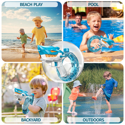 2024 Summer New Electric Water Gun for Adults & Kids Shark Automatic Squirt Guns Toys High Pressure Water Guns Outdoor Toys Gift