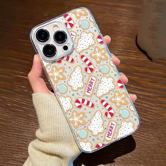 New Year Christmas Gift Santa Claus Clear Phone Case For Samsung Galaxy S25 S24 S23 S22 Ultra Plus S22+ S23+ S24+ S25+ Covers