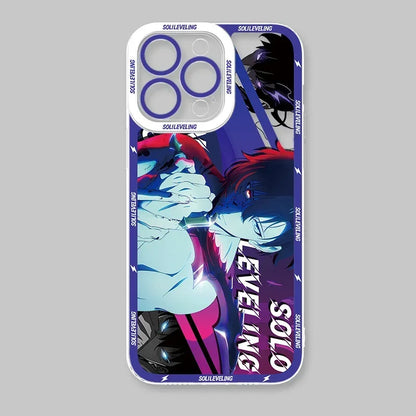 Case For iPhone 15 16 Pro Max 14 Plus 13 12 11 Pro XR XS X 8 7 SE 2020 Anime S-Solo Levelings Shockproof Clear Silicone Cover