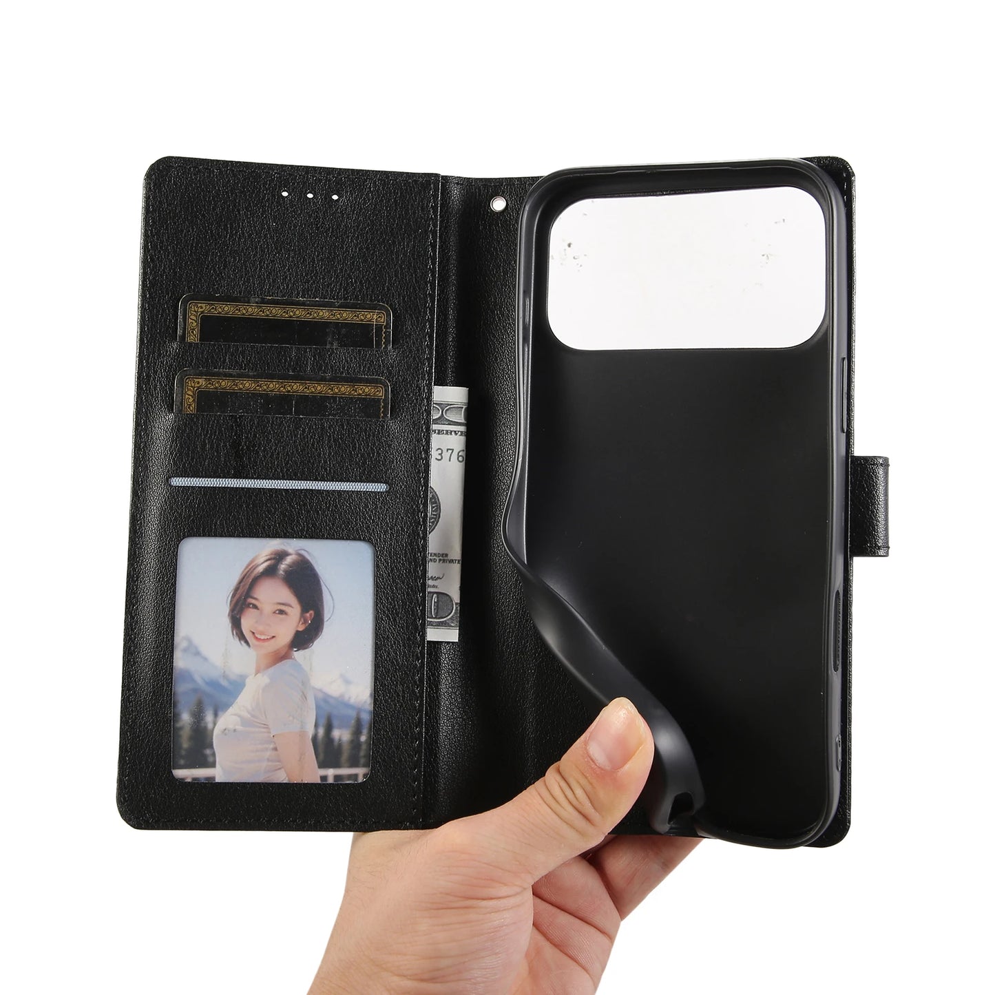 PU Leather Wallet Phone Case For iPhone 17 Pro Max  17 Pro 17 Air 17 16 15 14 Flip Cover Protective Magnetic With Picture Frame