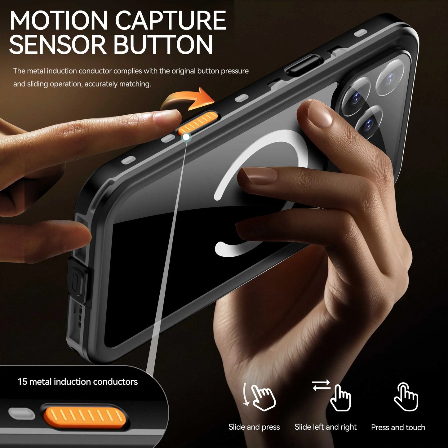 Shellbox hot sales 360 full coverage shockproof dustproof IP68 professional waterproof phone case for iPhone 17 Pro/16/15/14/13