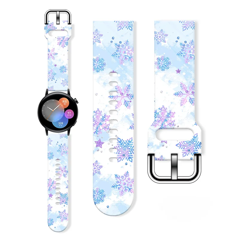 20mm Christmas 6 Strap for Samsung Galaxy Watch 7/6/5 40mm 44mm Band Replaceable Bracelet for Xiaomi Huawei Amazfit Watchband