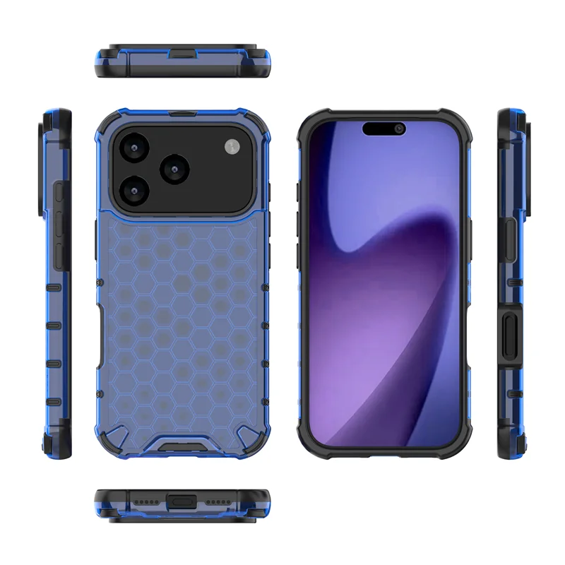 For iPhone 17 Pro Case iPhone 17 Pro Cover Honeycomb Style Bumper Shield Protective Phone Cases For iPhone 17 Pro Max Air Funda