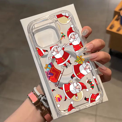 Merry Christma Gift Magsafe Wireless Charger Case For Iphone 17 16 Pro Max 17 Air 15 14 12 13 11 Pro Max 12 13 Mini Phone Casing