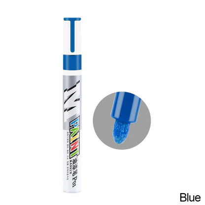 Car Paint Scratches Repair Brush Pen Waterproof Water Paint Marker Pen Car Tire Tread Care Automotive Black White Red Silver