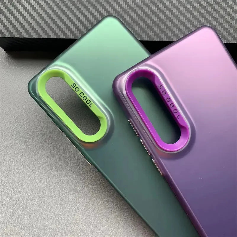 Funda On For Samsung Galaxy S25Edge Edge S25FE FE S25Ultra Plus + S25 Mobile Phone Cases Metallic Aurora Skin Matte Back Cover