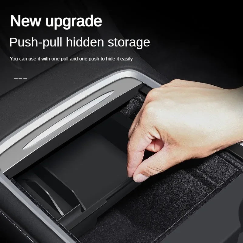 For Tesla Model Y/3 Center Armrest Console Organizer Hidden Car Storage Box Accessory Model 3/Y Car Storage Solution