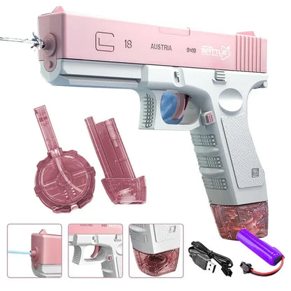 43cm Electric Water Guns For Adults Powerful Squirt Automatic Water Suction Water Blasters Summer Outdoor Beach Toy For Kid Gift