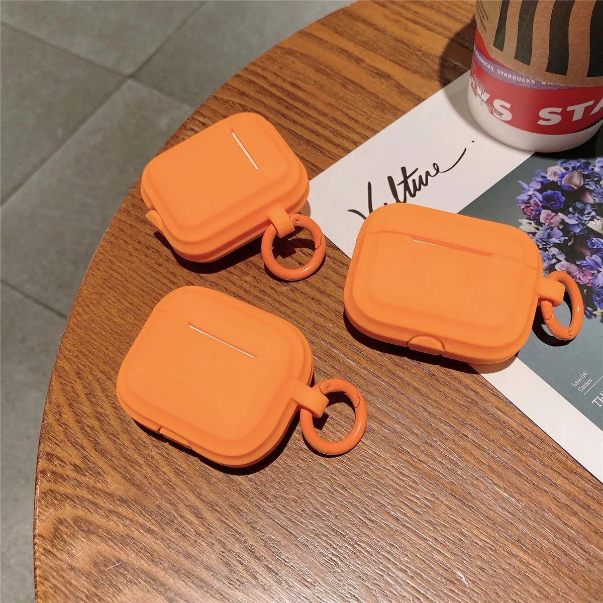 For Airpods Pro 3 Case 2025,Cute Candy Orange Silicone Protective Earphone Cover For Airpods Pro 2/Airpods 4 Cover Funda