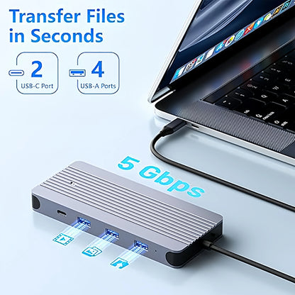 12-in-1 USB C Docking Station M.2 SSD Enclosure USB C HUB TYPE C to HDMI Adapter 4K60Hz 1000Mbps PD100W USB3.0 5Gbps For Macbook