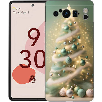 Phone Case Cover for Google Pixel 9 8 7 6 9A 8A 7A 6A Pro 10 9 Pro XL Soft TPU Shockproof Shell Capas Christmas Christmas Tree