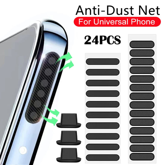 Universal Phone Dustproof Net Stickers Speaker Mesh for iPhone Samsung Anti Dust Net Sound Hole Charging Port Dust Cover Plug - covers4phones