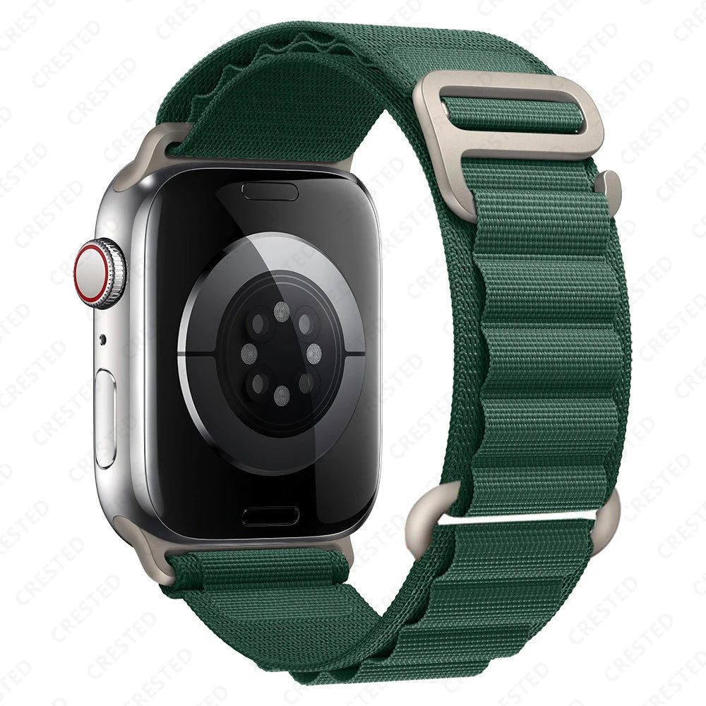 for Apple watch Straps 45mm 46mm 49mm 42mm iwatch Band 44mm 41mm 40mm Nylon Alpine bracelet correa Series 10 9 8 7 6 SE Ultra 2