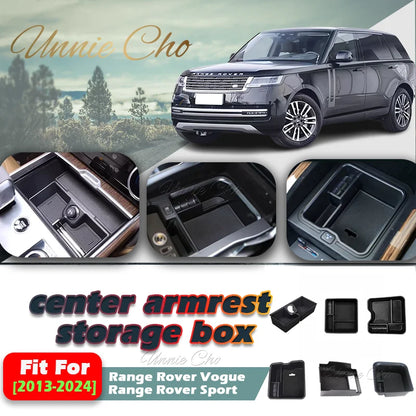 Car Storage Box for Range Rover 2013-2024 Interior Armrest Organizers for Range Rover Sport Vogue Center Console Tidying Tray