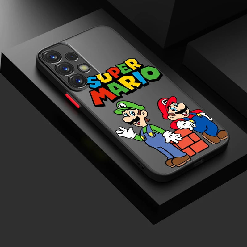 Fun Magic Super M-Marios Frosted Translucent For Samsung Note 20 A35 A03 A54 A31 A22 A34 A14 A24 A04 A55 5G Back Phone Case