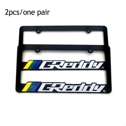 1 Pair(2pcs) JDM Racing Style USA Standard ABS Car License Plate Frame For Tofu Akina Fake Taxi Spoon Hokkaido Decoration Auto