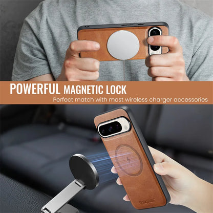 2 In 1 Magsafe Magnetic Leather Phone Case for Google Pixel 10 9 9Pro XL 8A 8Pro 8 7 7A 7Pro Wallet Cover Cards Holder Cover