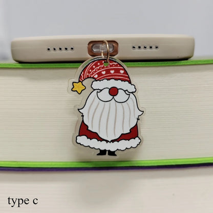 Gingerbread Man Christmas Dust Plug Type C Phone Charge Port Plug For iPhone Dust Protection Stopper Pendant Lady Friend Gift