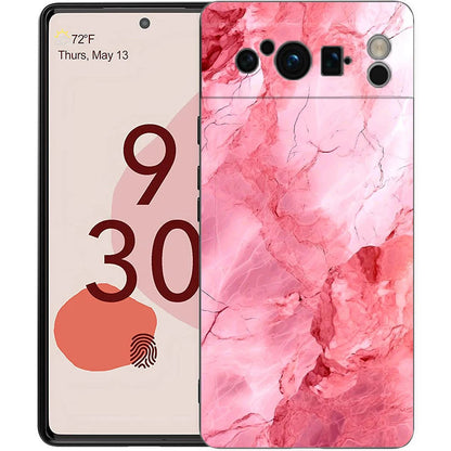 Marble Phone Case For Google pixel 9 8 7 6 Pro 8A 6A 7A 5G Silicone Shockproof Black Cover Fundas