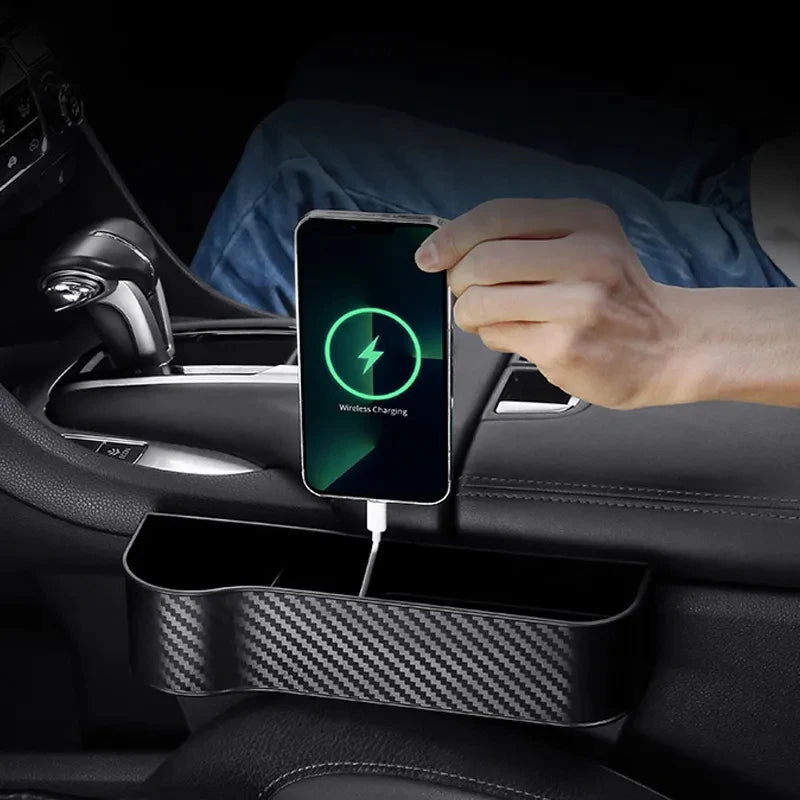 Car Seat Crevice Gaps Storage Box Seat Organizer Gap Slit Filler Holder For Wallet Phone Cigarette Slit Pocket Car Storag Box