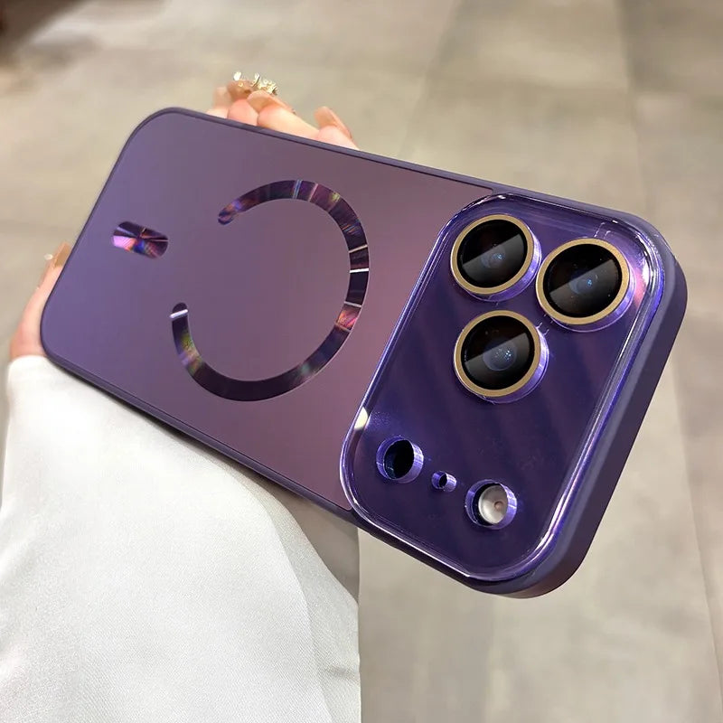 17 promax Air Case Big Window Flowing Light for Magsafe Magnetic Case for IPhone 17 16 15 14 13 17 Pro Max Phone Cover 17pro