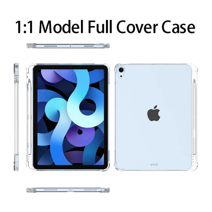 Clear Case For Ipad Pro 11 12.9 10.5 9.7 9th Generation With Pencil Holder Cover Ipad Mini 6 Air 5 4 3 2 1 10th 8 7 5 Tpu Case