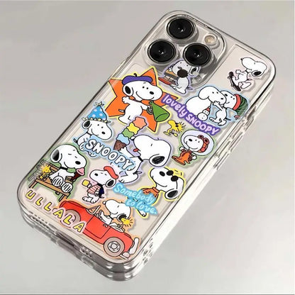 Disney Snoopy Case For iPhone 16 15 14 Plus 13 12 11 Pro Max Mini X XS XR cover Cartoon Cute