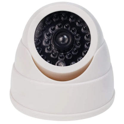 1PC Dummy Fake Camera with LED Red Light, Battery Operated, No Wiring Required, Indoor Outdoor Fake Dome Security Camera