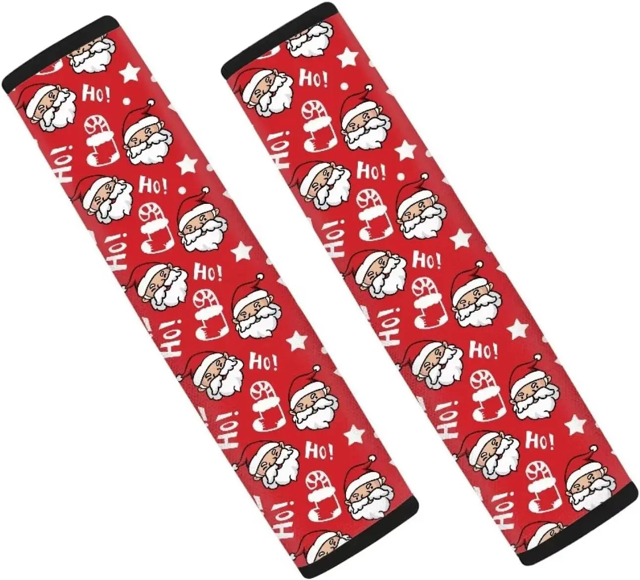 2pcs Christmas Themed Seat Belt Covers Soft Polyester Fit for Cars Santa Claus Car Accessories Interior Seatbelt Cover Print