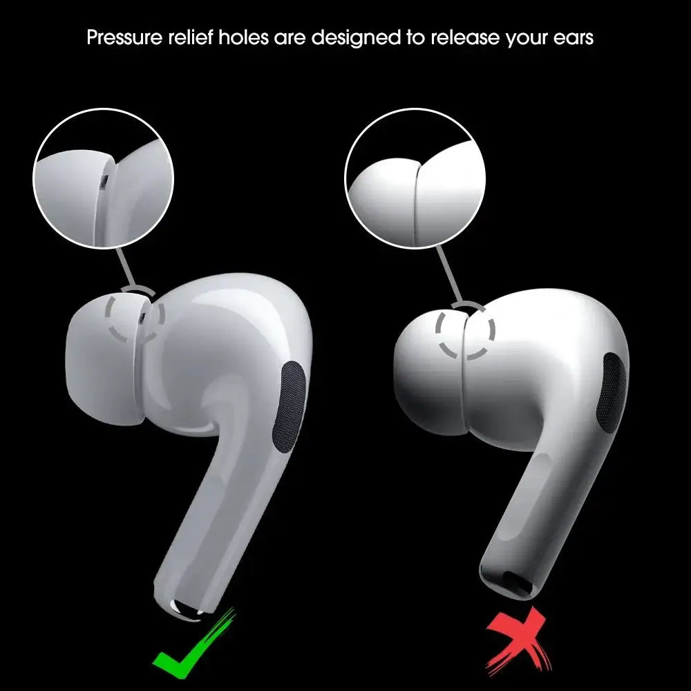 4-1 Pairs Replacement Eartips For AirPods Pro 1st 2nd Ear Tips Buds Silicone Rubber Eartips Earbuds Cap Gel Accessories XS/S/M/L - covers4phones