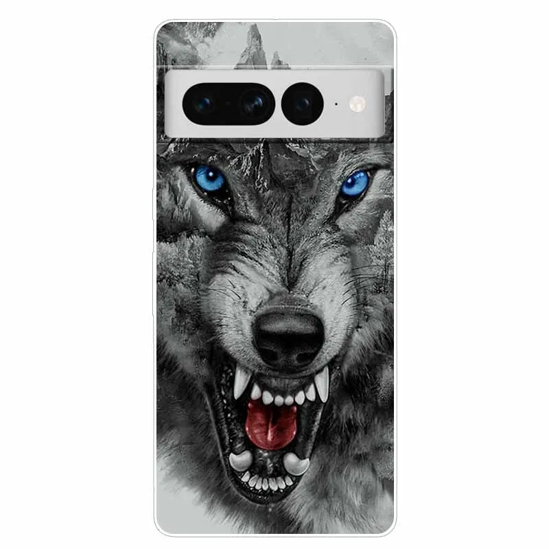 Case for Google Pixel 8 Pro / 7 7Pro Cover Pixel 8Pro Silicone Soft TPU Clear Funda for Google Pixel 8 5G Phone Shells Animals