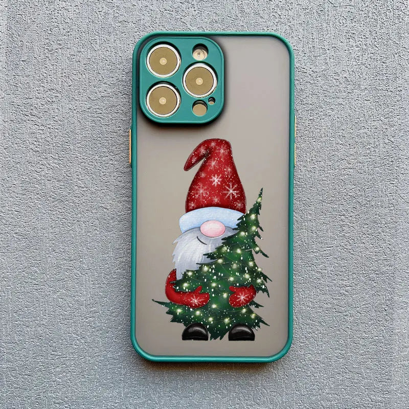 Merry Christmas Tree Santa Claus Phone Case For iPhone 16 15 14 13 12 11 Pro Max Mini X XS XR SE 7 Plus Shockproof Cover Fundas