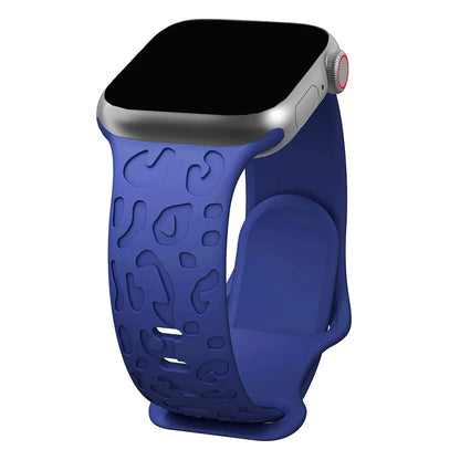 Engraved Silicone strap For Apple Watch Band 42mm 44mm 45mm 41mm 49mm 40mm bracelet correa iwatch Series 8 9 SE 7 6 5 4 3 Ultra