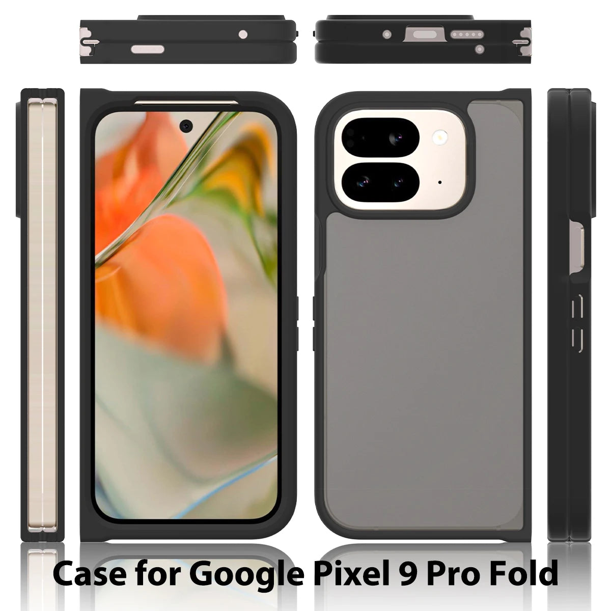 Pixel 9 Pro Fold Matte Clear Phone Case, Drop Protection Slim frosted Cover For Google Pixel 9 Pro Fold