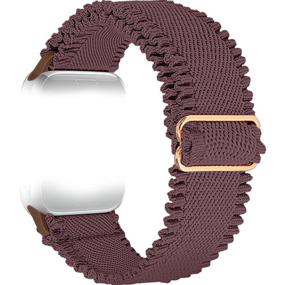 Woman Lace Elastic Nylon Band Compatible with Apple Watch Dial Of 38/40/41mm 42/44/45/46/49mm, Soft Solo Loop Wristband