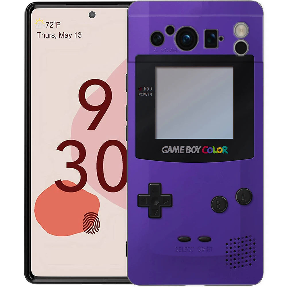 Phone Case For Google Pixel 8 7 6 Pro 8A 7A 6A TPU Shell Soft Silicone Shockproof Black Cover Gameboy Boy Game