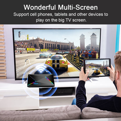 R69 Plus Voice Control TV Box Ultra HD 8K Allwinner H728 Octa Core Support Netflix tv box WIFI 6 Set Top Box
