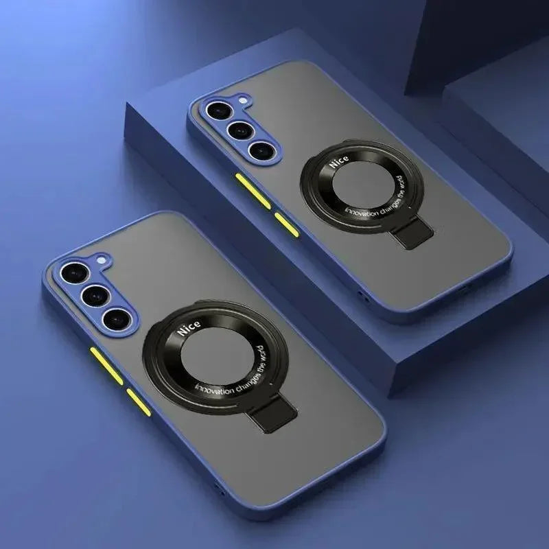 Luxury Matte Case For Samsung Galaxy S25 Edge S24 FE S23 S22 S21 Ultra Plus A56 A26 A36 A16 A15 Magnetic Magsafe Cover