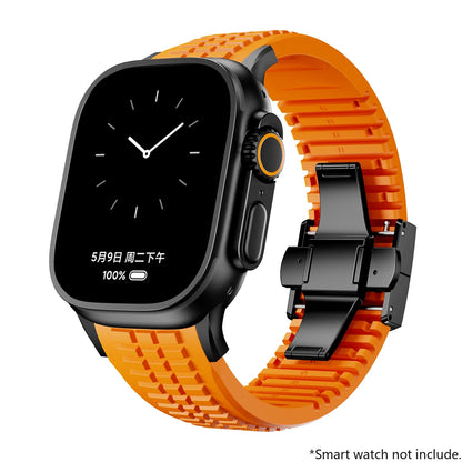 Silicone Band for Apple Watch 46mm 45 44mm 42 Sports Strap for Iwatch Ultra 2 49mm for Series 10 9 8 7 Se 6 5 Se Luxury Bracelet